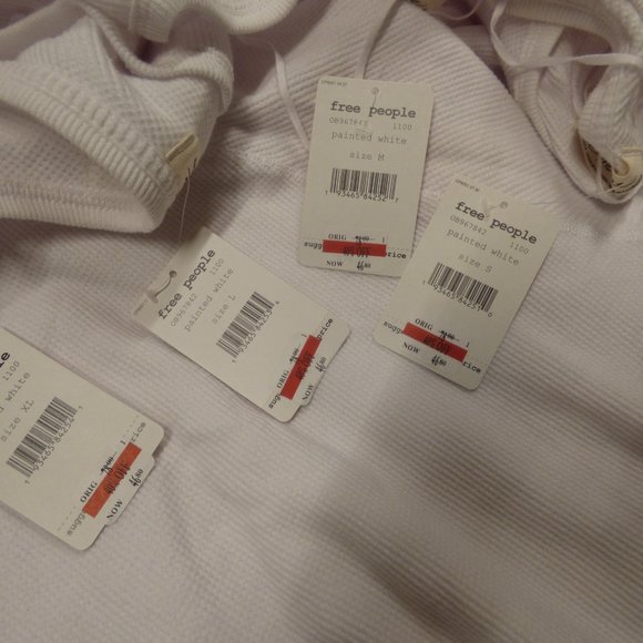 $78.00 Free People Amelia Thermal Top, White - Picture 4 of 11